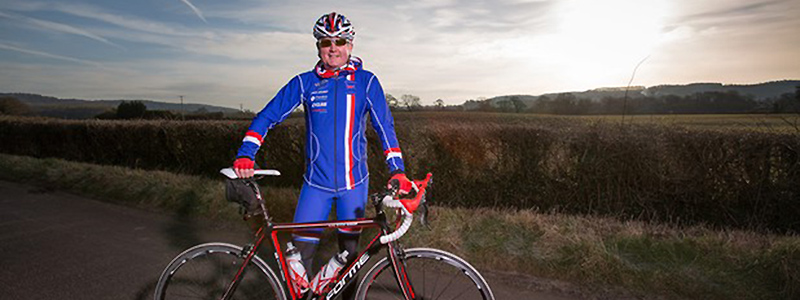 Kevin Mashford takes to the roads for his 342 mile cycle ride
